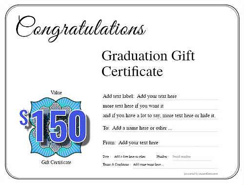 graduation gift certificate style1 default template image-755 downloadable and printable with editable fields