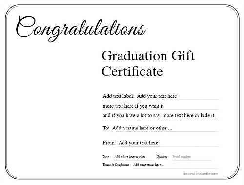 graduation gift certificate style1 default template image-756 downloadable and printable with editable fields