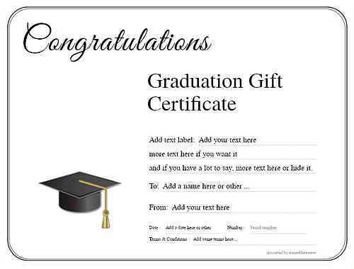graduation gift certificate style1 default template image-757 downloadable and printable with editable fields