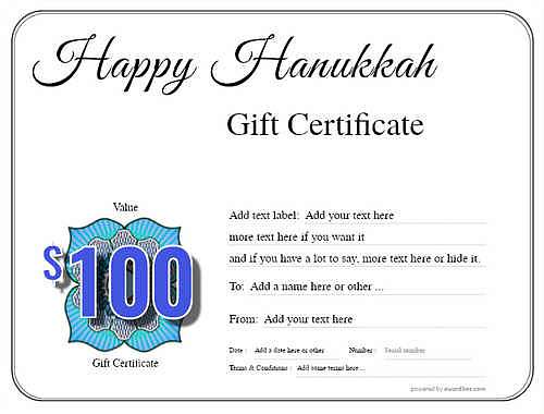 hanukkah   gift certificate style1 default template image-157 downloadable and printable with editable fields