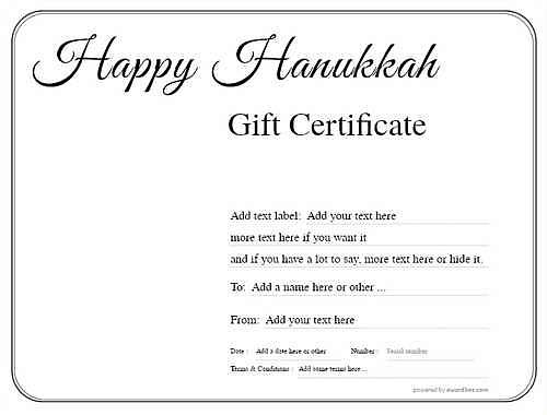 hanukkah   gift certificate style1 default template image-158 downloadable and printable with editable fields