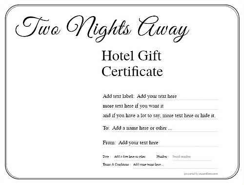 hotel gift certificate style1 default template image-366 downloadable and printable with editable fields