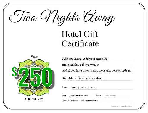hotel gift certificate style1 default template image-367 downloadable and printable with editable fields