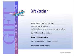 airline gift certificate templates