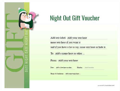 date night gift certificate style3 green template image-628 downloadable and printable with editable fields