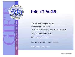 hotel gift certificate templates
