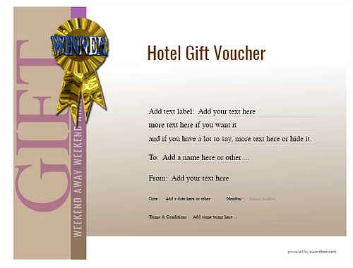 hotel gift certificate style3 brown template image-369 downloadable and printable with editable fields