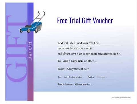 lawn care gift certificate templates