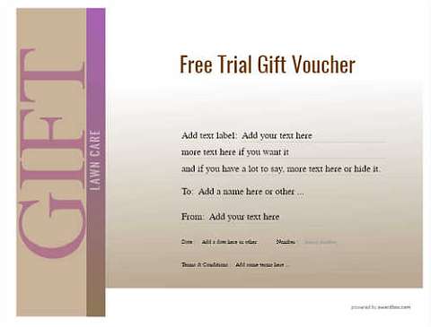 lawn care gift certificate templates