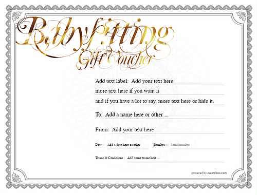 babysitting gift certificate style4 default template image-502 downloadable and printable with editable fields