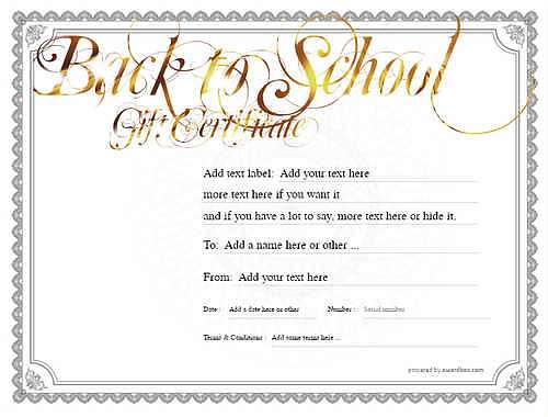 back toschool  gift certificate style4 default template image-112 downloadable and printable with editable fields