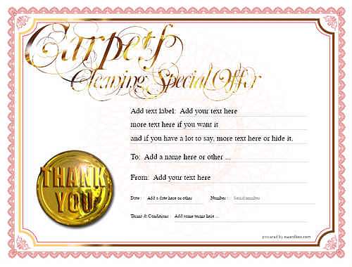 carpet cleaning  gift certificate style4 red template image-657 downloadable and printable with editable fields