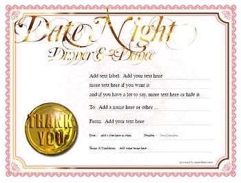 date night gift certificate templates