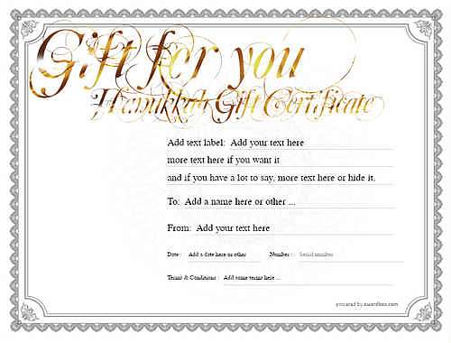 hanukkah   gift certificate style4 default template image-164 downloadable and printable with editable fields