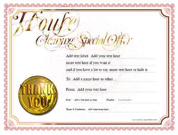 house cleaning gift certificate templates