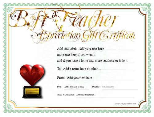 teacher appreciation gift certificate style4 green template image-87 downloadable and printable with editable fields
