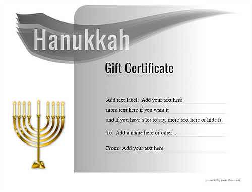 hanukkah   gift certificate style7 default template image-169 downloadable and printable with editable fields