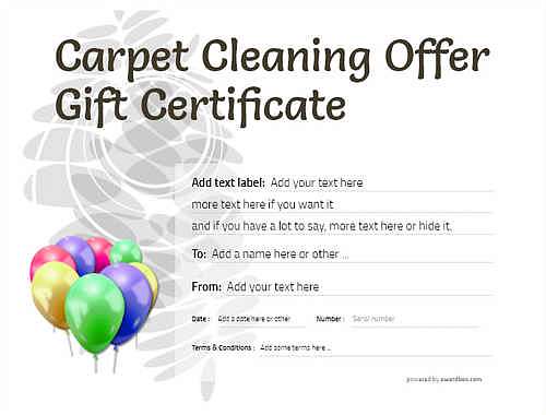 carpet cleaning  gift certificate style9 default template image-673 downloadable and printable with editable fields