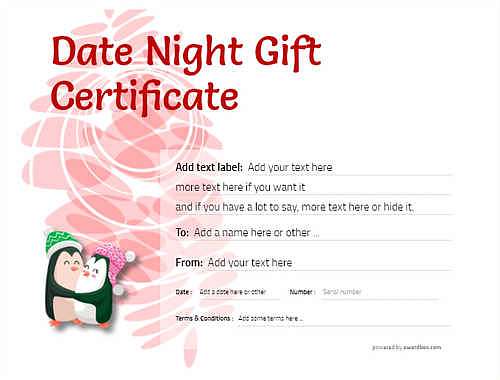 date night gift certificate style9 red template image-646 downloadable and printable with editable fields