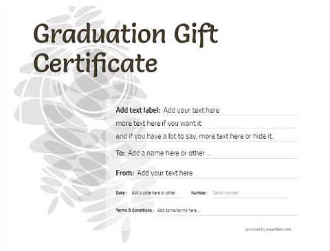 graduation gift certificate templates