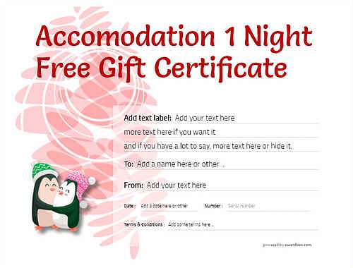 hotel gift certificate style9 red template image-386 downloadable and printable with editable fields