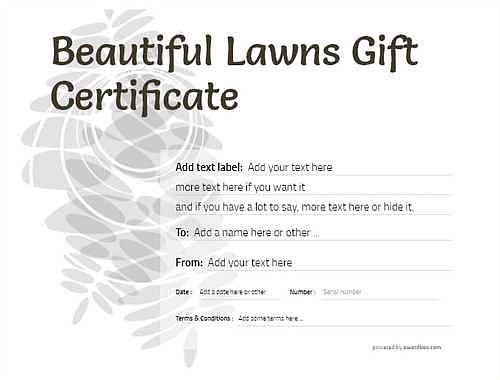 lawn care gift certificate style9 default template image-725 downloadable and printable with editable fields