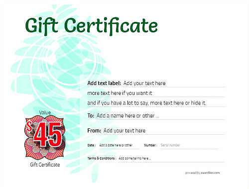 money   gift certificate style9 green template image-24 downloadable and printable with editable fields